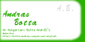 andras botta business card